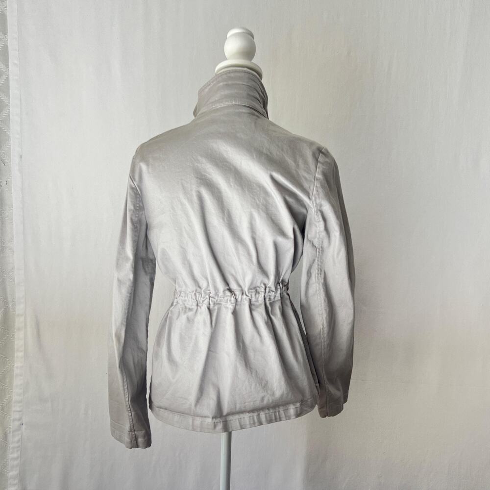 Eden Society Jacket Womens Small Gray Khaki Utility Zip Drawstring Pockets Field - Picture 3 of 10